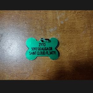 Sublimated Metal Bone Dog Tag